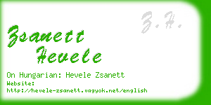 zsanett hevele business card